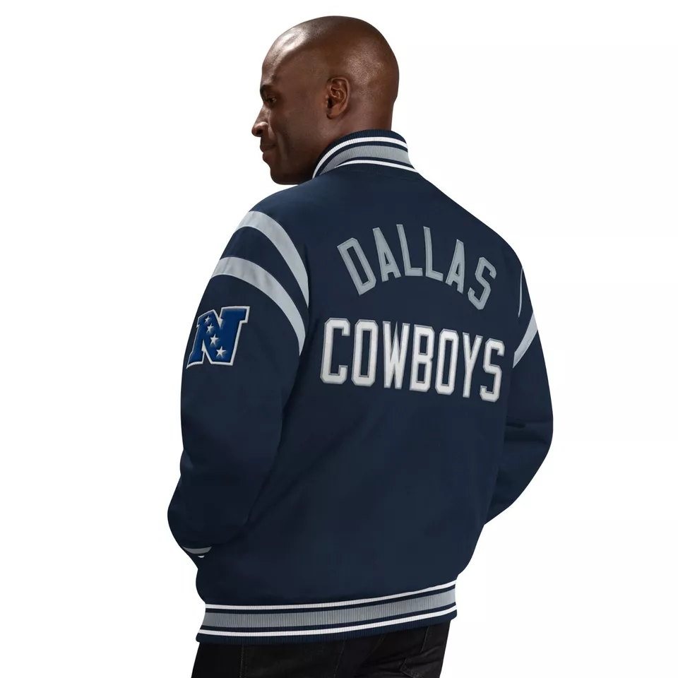 Cowboys Varsity Jacket Navy Blue