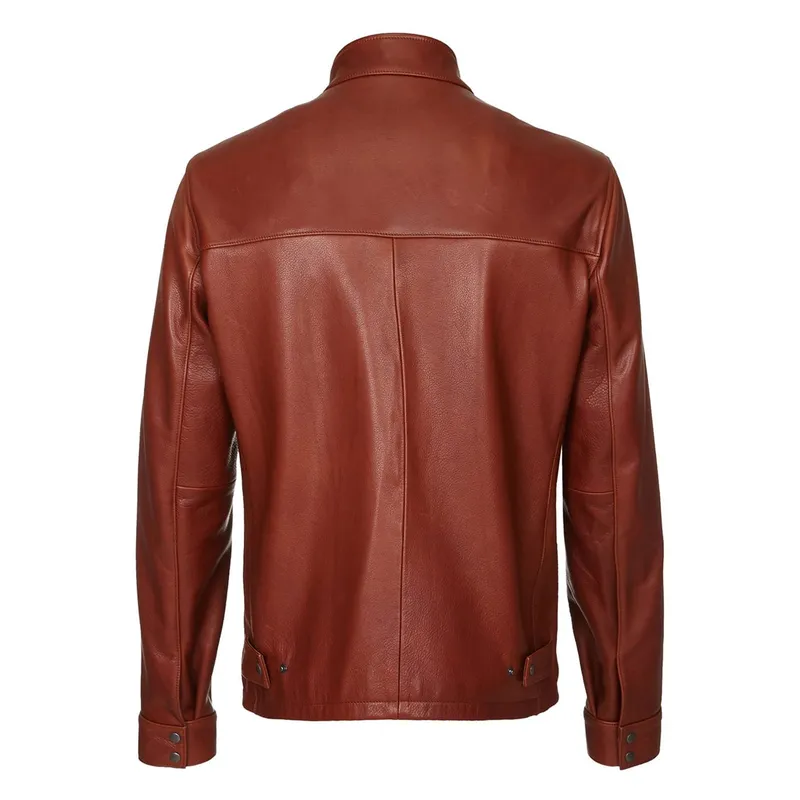 Dark Brown Cafe Racer Jacket