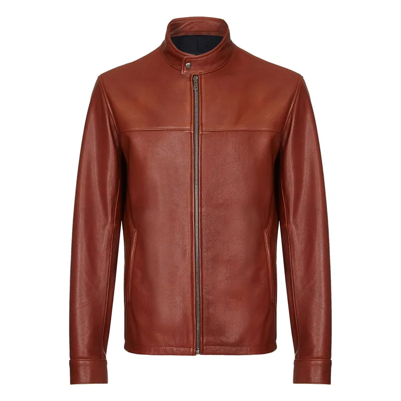 Dark Brown Cafe Racer Jacket