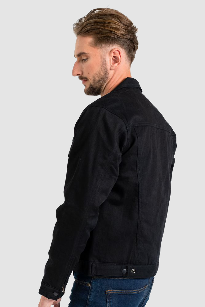 Denim Biker Jacket Black