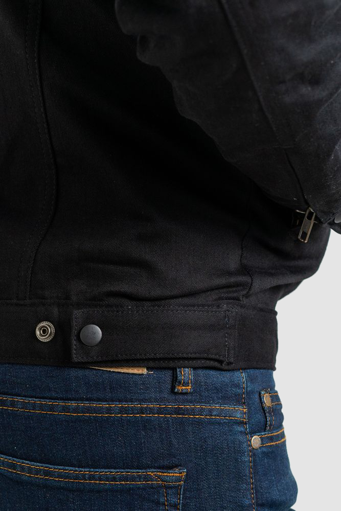 Denim Biker Jacket Black