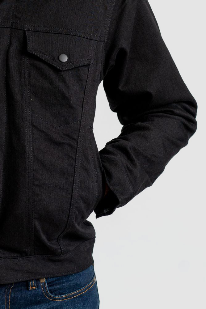 Denim Biker Jacket Black