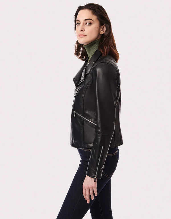 Fitted Biker Jacket Womens