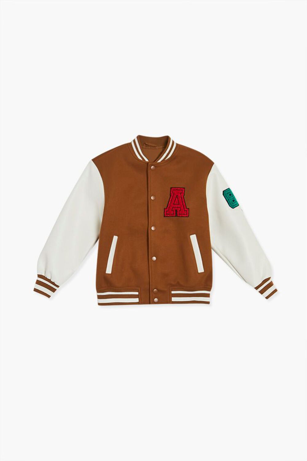 Forever 21 Brown Varsity Jacket Letter A
