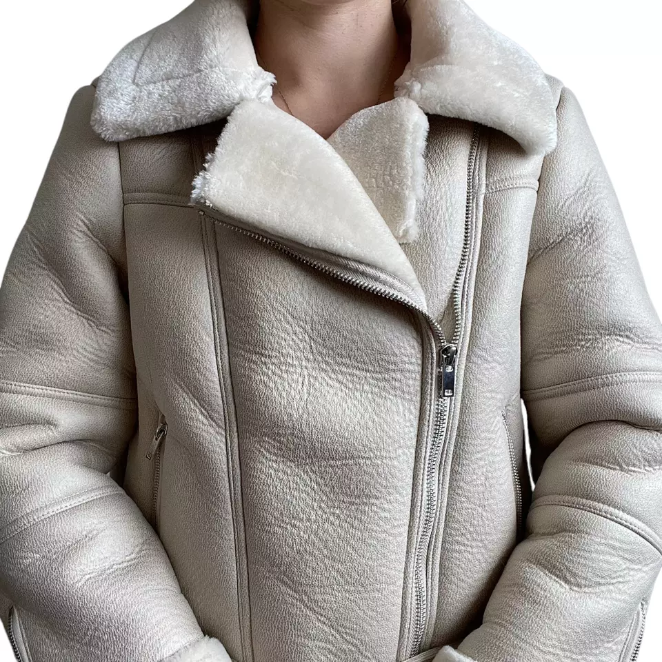 Leather Aviator Jacket Topshop