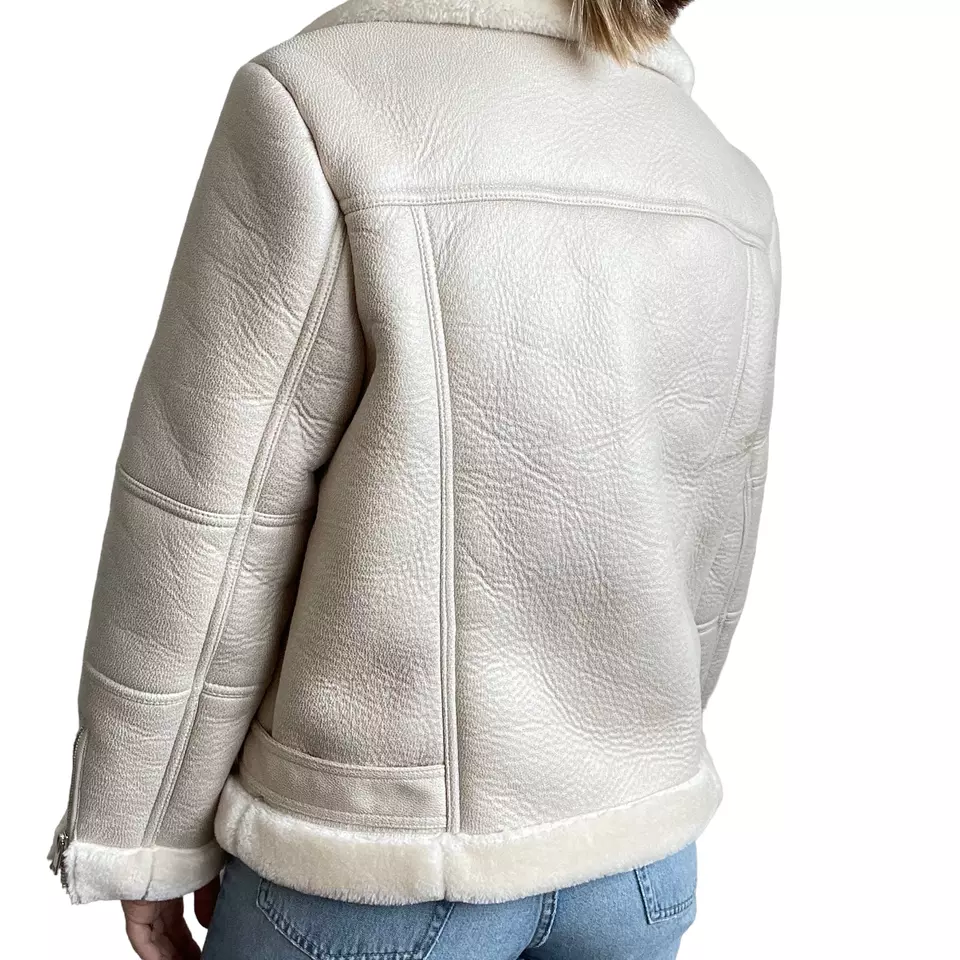 Leather Aviator Jacket Topshop