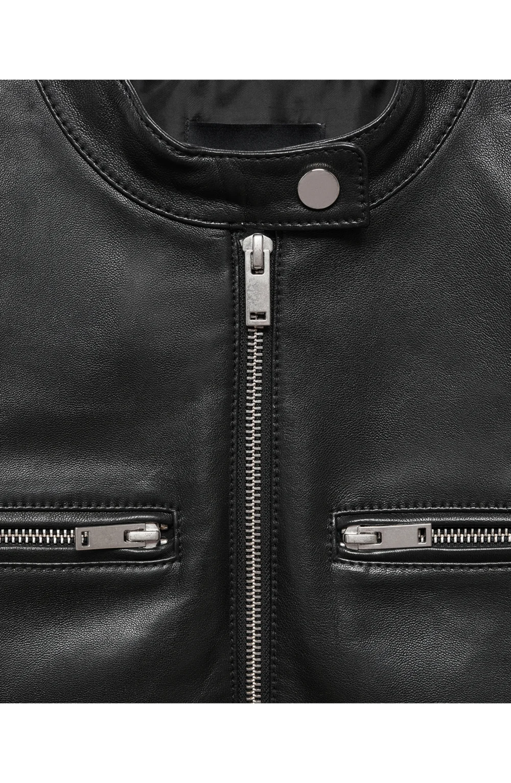 Mango Leather Biker Jacket