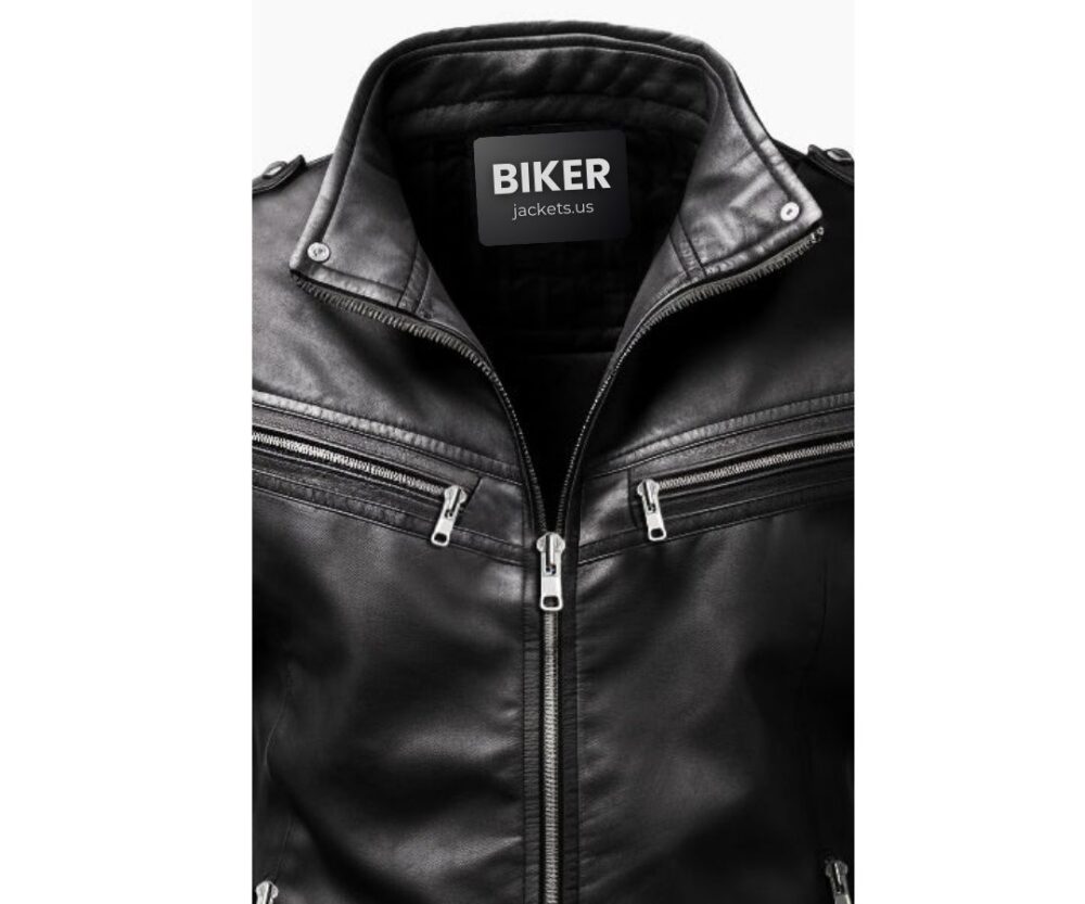 Oliver Black Moto Biker Leather Jacket