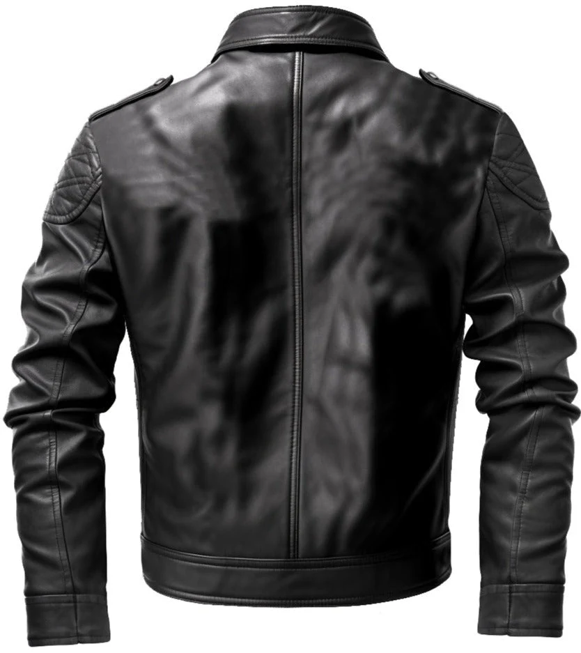 Oliver Black Moto Biker Leather Jacket