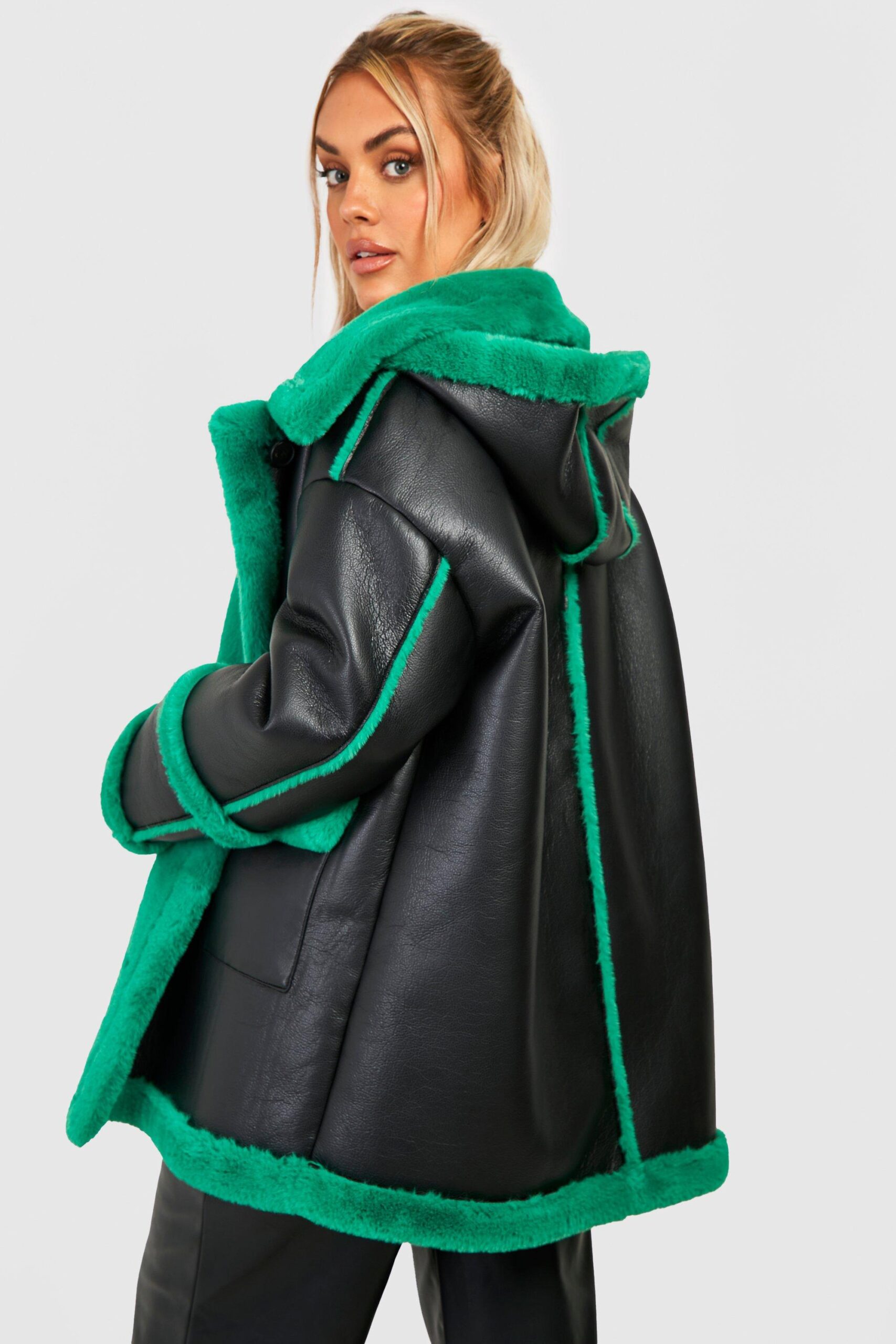 Plus Size Aviator Jacket