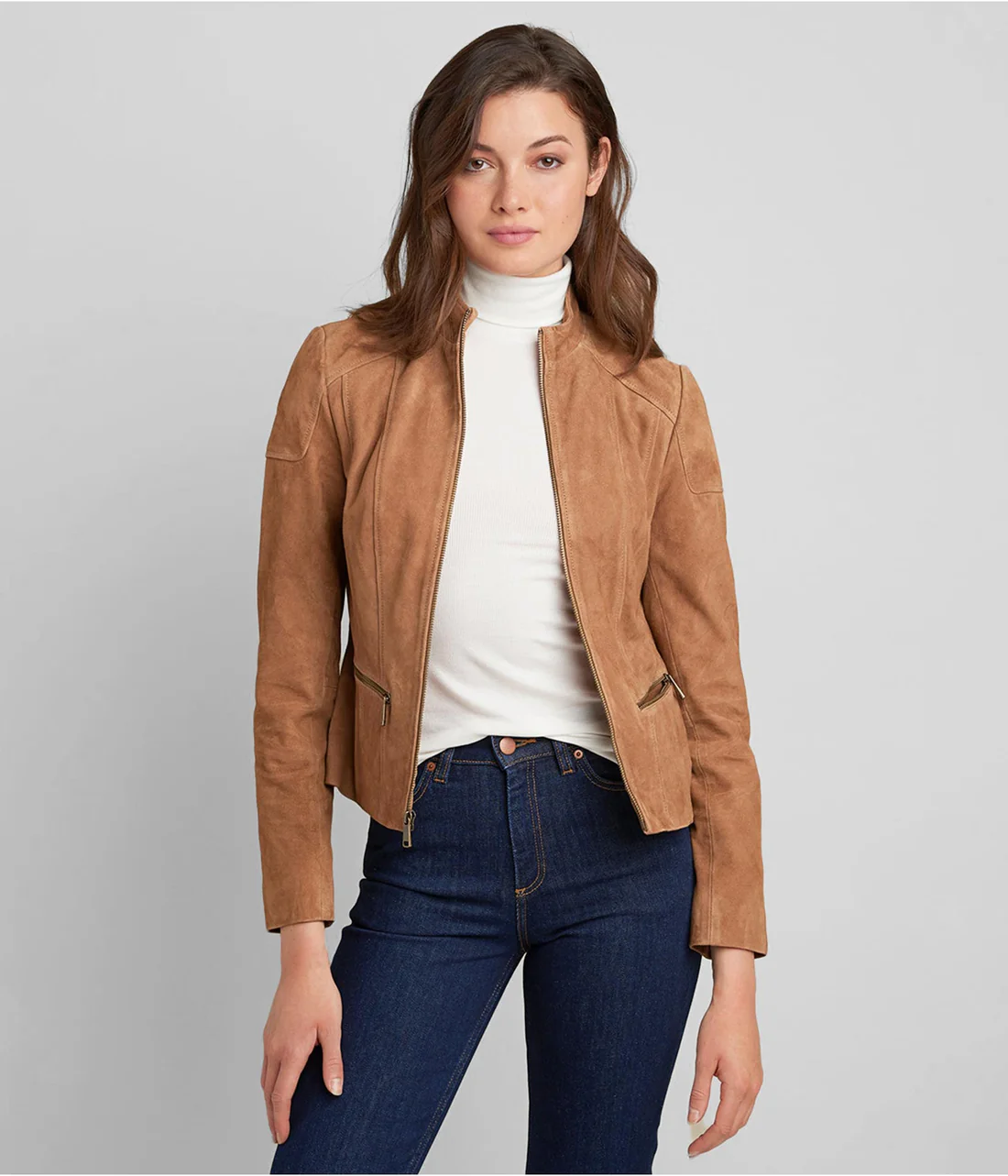 Womens Suede Brown Jacket
