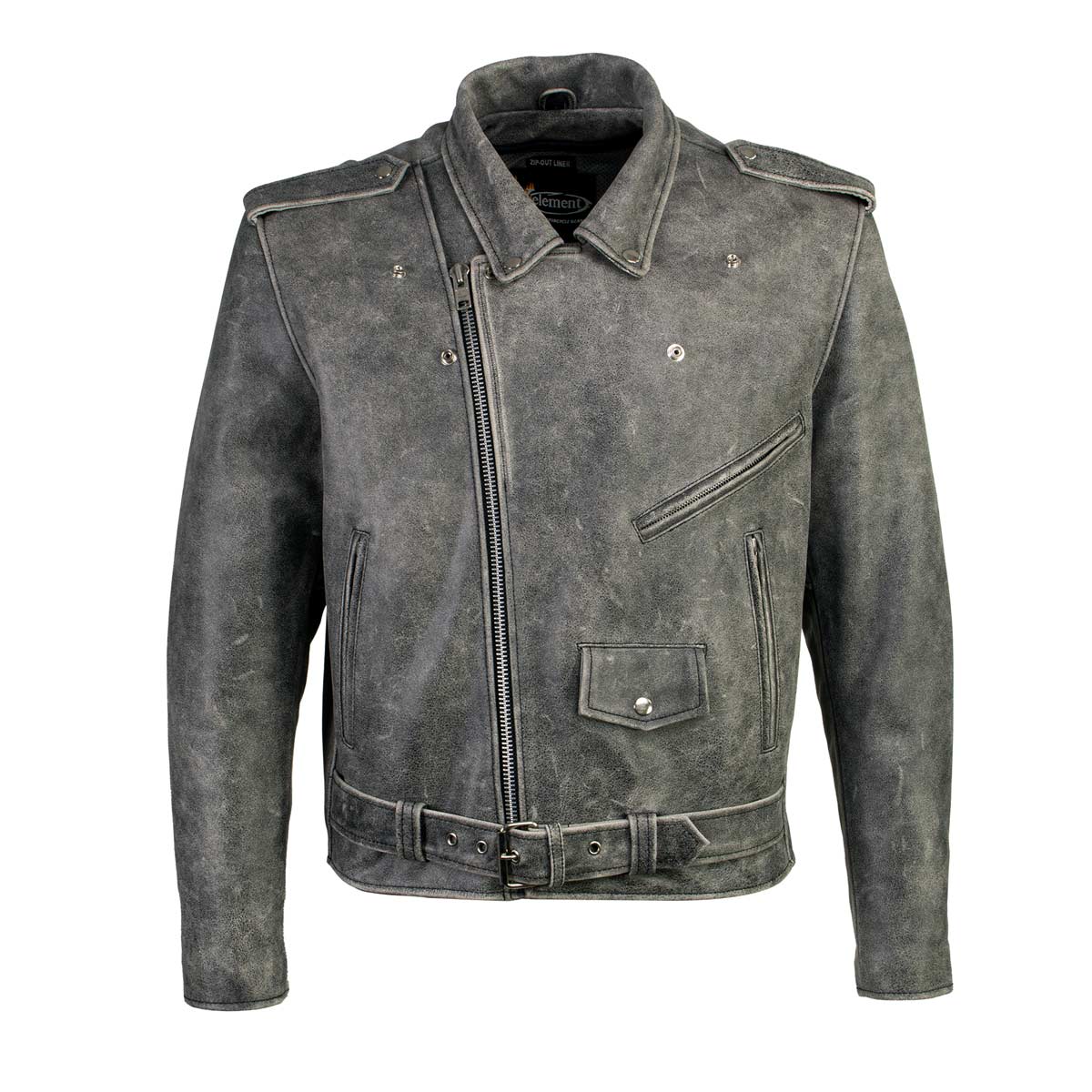Xelement Men's Gray Motorcycle Jacket