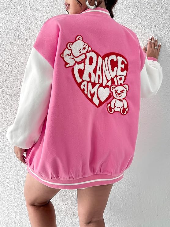 plus size varsity jackets for women