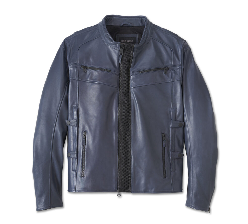 Men's Capitol Triple Vent System 2.0 Leather Jacket - Ombre Blue