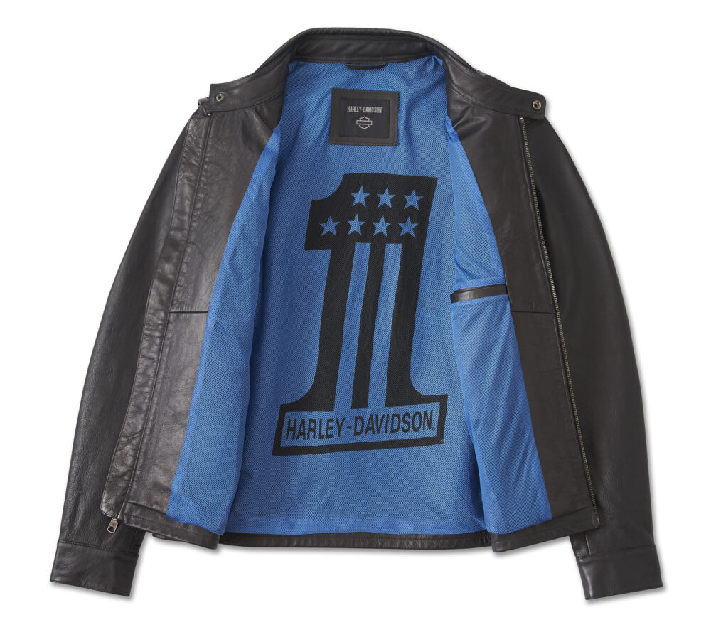 Men's Blue Steel Convertible Leather Jacket